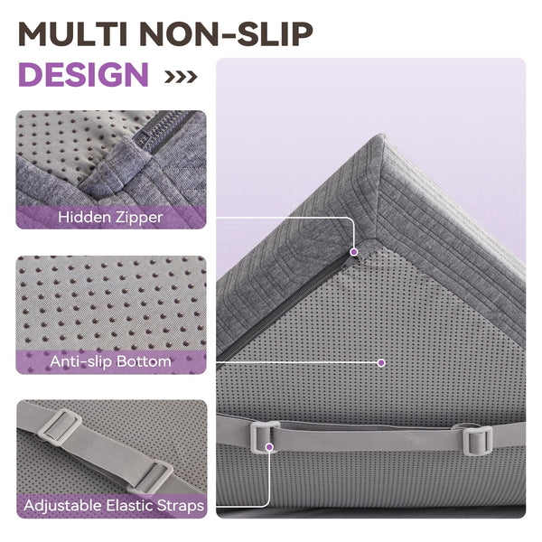 3-Inch Extra Firm Memory Foam Mattress Topper with Removable Cover