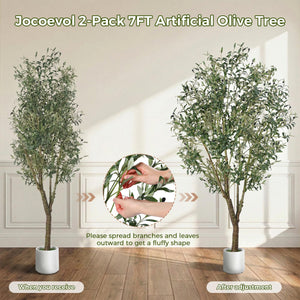 Artificial Olive Tree with White Planter – Indoor Faux Plant