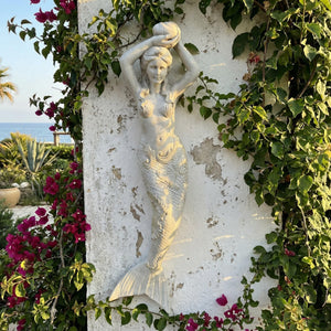 39 Inch Mermaid Wall Sculpture – Outdoor & Indoor Hanging Decor