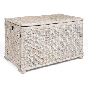 Woven Water Hyacinth Storage Trunk with Lid