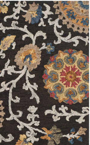 8x10 Handmade Wool Area Rug – Floral Tufted Design