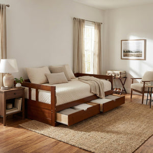 Twin to King Extendable Daybed with Trundle & Storage Drawers