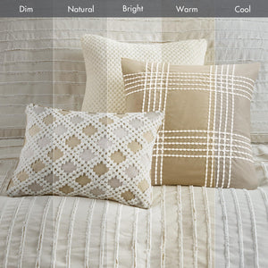Cotton Clipped Jacquard Comforter Set with Removable Cover