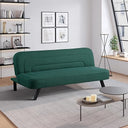 Convertible Futon Sofa – Short Twin Size, Polyester Upholstery, Metal Legs