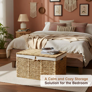Wicker Storage Trunk with Lid