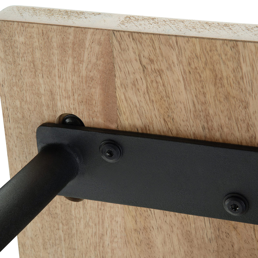 Mango Wood Industrial Entryway Bench