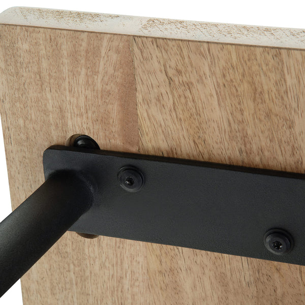 Mango Wood Industrial Entryway Bench