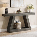 Farmhouse Console Table 55 Inch with Storage