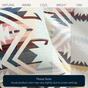 White Sands Cotton Quilt Bedding Set with Shams