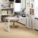 63-Inch Large Office Computer Desk with Steel Frame
