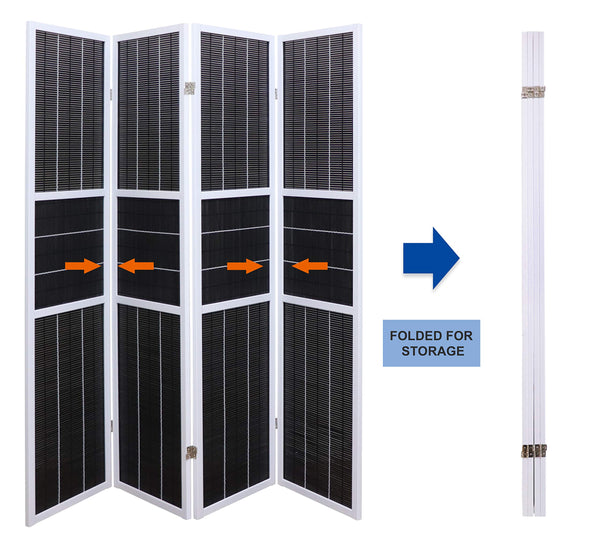 4-Panel 6ft Folding Room Divider