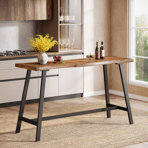 Solid Wood Counter Height Bar Table