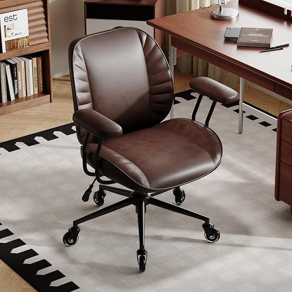 Mid-Back Ergonomic Office Chair with Wheels