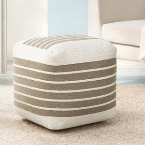 Square Cotton Pouf Ottoman Footrest