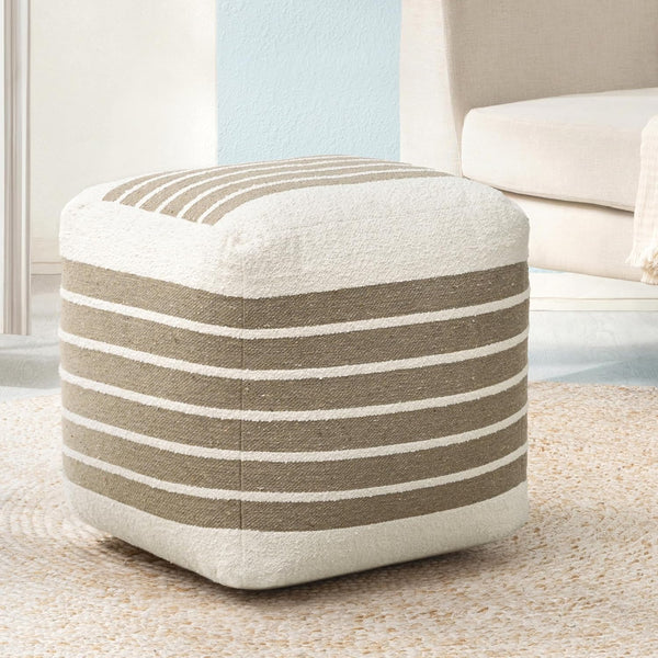 Square Cotton Pouf Ottoman Footrest