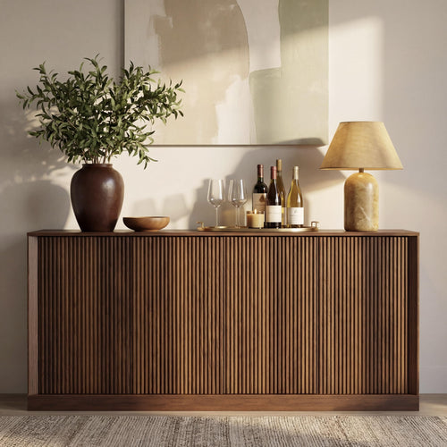 63-Inch 4-Door Sideboard Buffet Cabinet