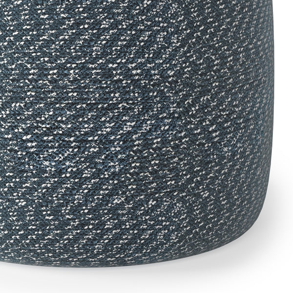 Braided Cotton Round Pouf