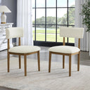 Boucle Upholstered Dining Chairs Set of 2