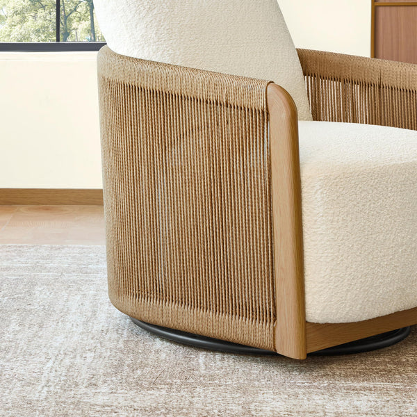 Boho Swivel Accent Chair