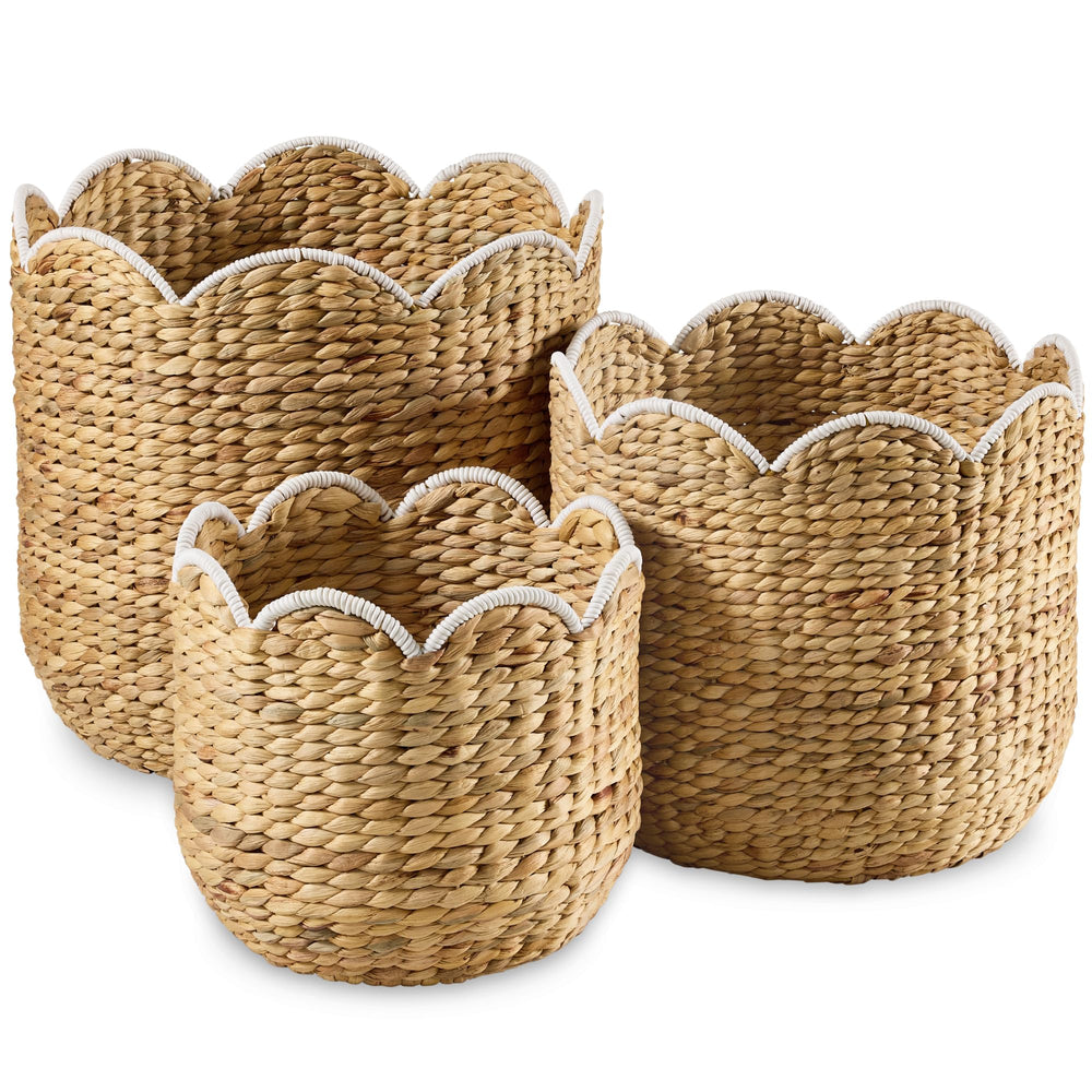 Water Hyacinth Nesting Storage Baskets Set of 3