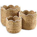Water Hyacinth Nesting Storage Baskets Set of 3