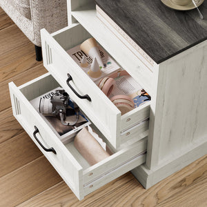 7-Drawer Dresser & 2 Nightstand Bedroom Set – White