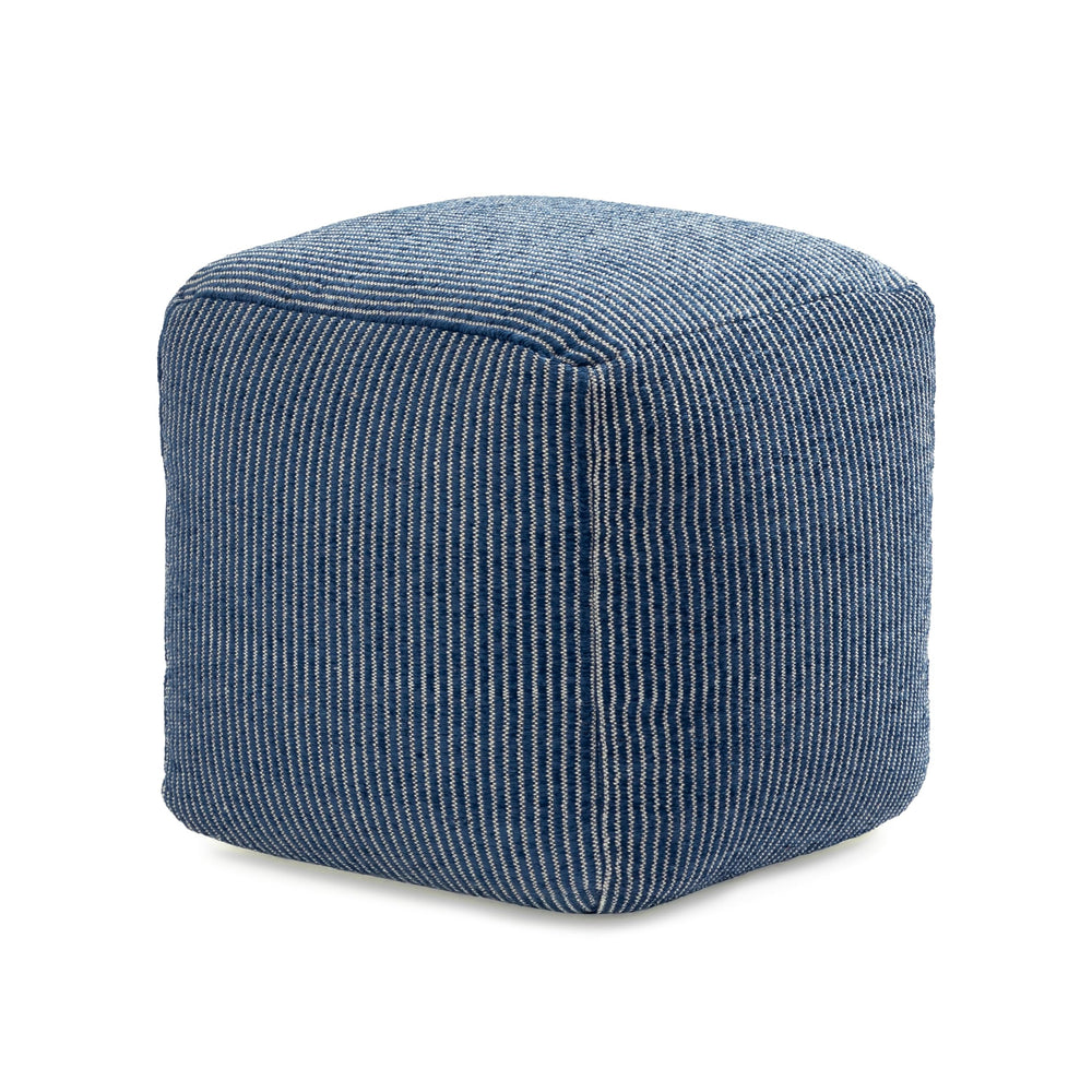 Square Pouf Ottoman Footrest – Cotton Polyester Floor Seating