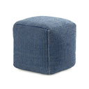 Square Pouf Ottoman Footrest – Cotton Polyester Floor Seating
