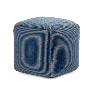 Square Pouf Ottoman Footrest – Cotton Polyester Floor Seating