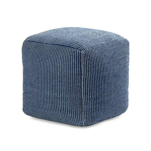Square Pouf Ottoman Footrest – Cotton Polyester Floor Seating