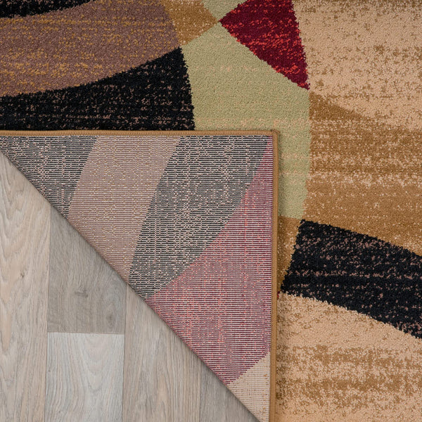 Modern Circles Area Rug 5'3" x 7'3" – Polypropylene, Multi-Color Options
