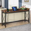 Sofa Console Table with Outlets & USB Ports – 70.9" Extra Long