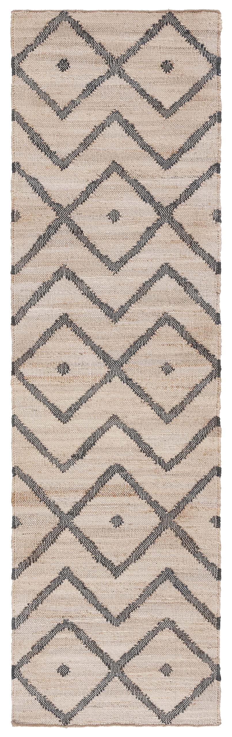 Kilim Boho Jute & Cotton Runner Rug – 2'3" x 13'