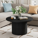 Round Wood Coffee Table 35.4"