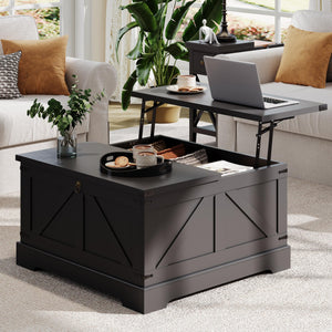 Farmhouse Lift Top Coffee Table with Hidden Storage
