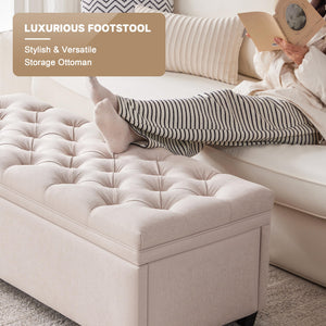 Storage Ottoman Bench with Hidden Storage