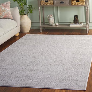 5x8 Oriental Area Rug – Machine Woven Transitional Vintage Rug