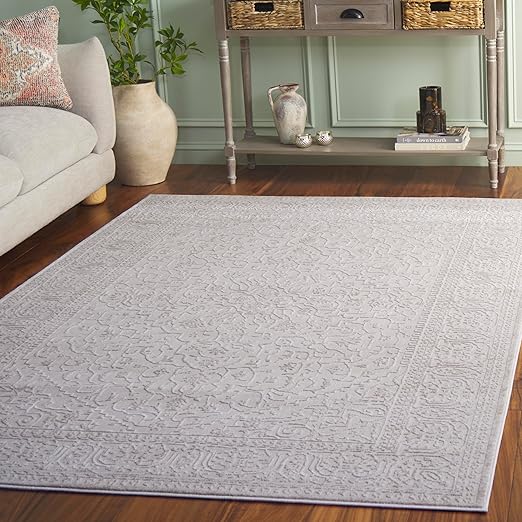5x8 Oriental Area Rug – Machine Woven Transitional Vintage Rug