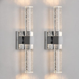 LED Crystal Bubble Glass Wall Sconce – Indoor Vanity Light Fixture