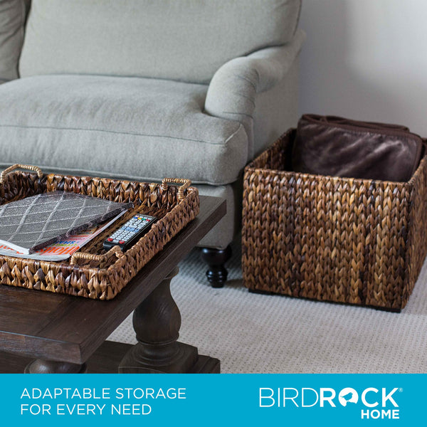 Handwoven Abaca Storage Ottoman with Lid