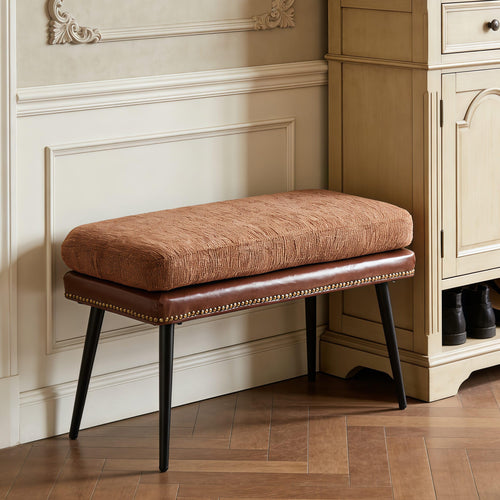 32" Retro Upholstered Entryway Bench
