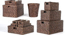 Woven Hyacinth Storage Basket Set of 10