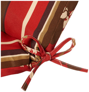 Reversible Floral Stripe Chaise Lounge Cushion – Indoor Outdoor, Weather & Fade Resistant