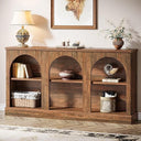 Farmhouse Console Table 63 Inch with 3-Tier Storage