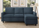 L-Shaped Convertible Sectional Sofa with Linen Fabric