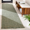 Handmade Jute & Polyester Runner Rug 2'3" x 10' – Fringe Boho Area Rug