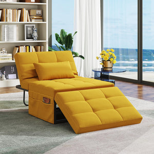4-in-1 Convertible Folding Ottoman Sleeper Chair