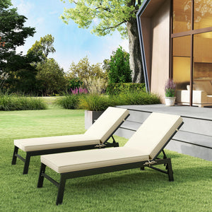 Outdoor Chaise Lounge Cushions Set of 2