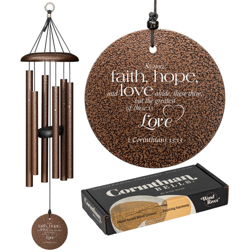 27-Inch Aluminum Wind Chime with Scripture Engraving
