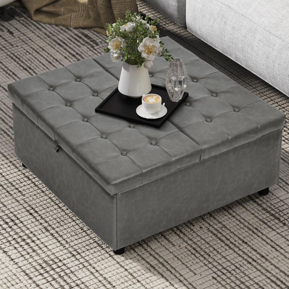 Large Square Storage Ottoman with Lift Top